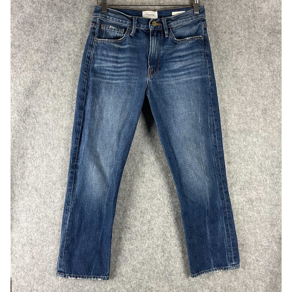 Frame Denim Women's Dark Blue Cropped Ankle Jeans